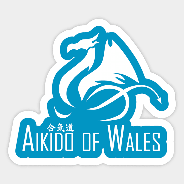 Aikido of Wales (White) Sticker by timescape